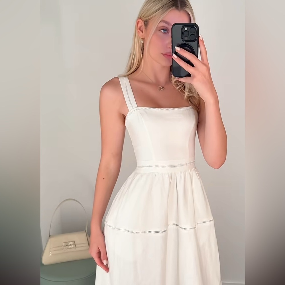 Reformation White Midi Dress - Picture 7 of 16